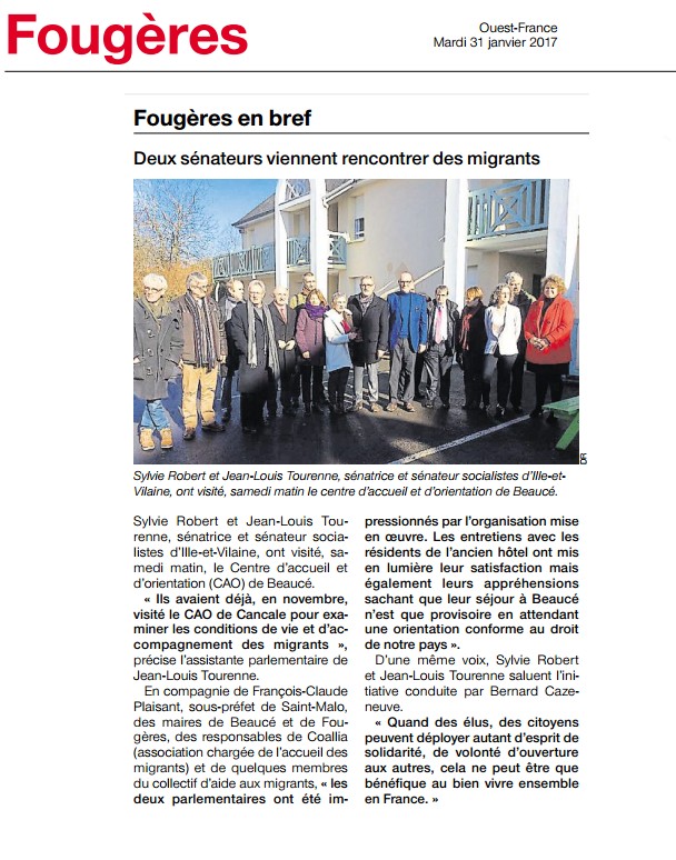 Article Ouest-France CAO La Beaucé
