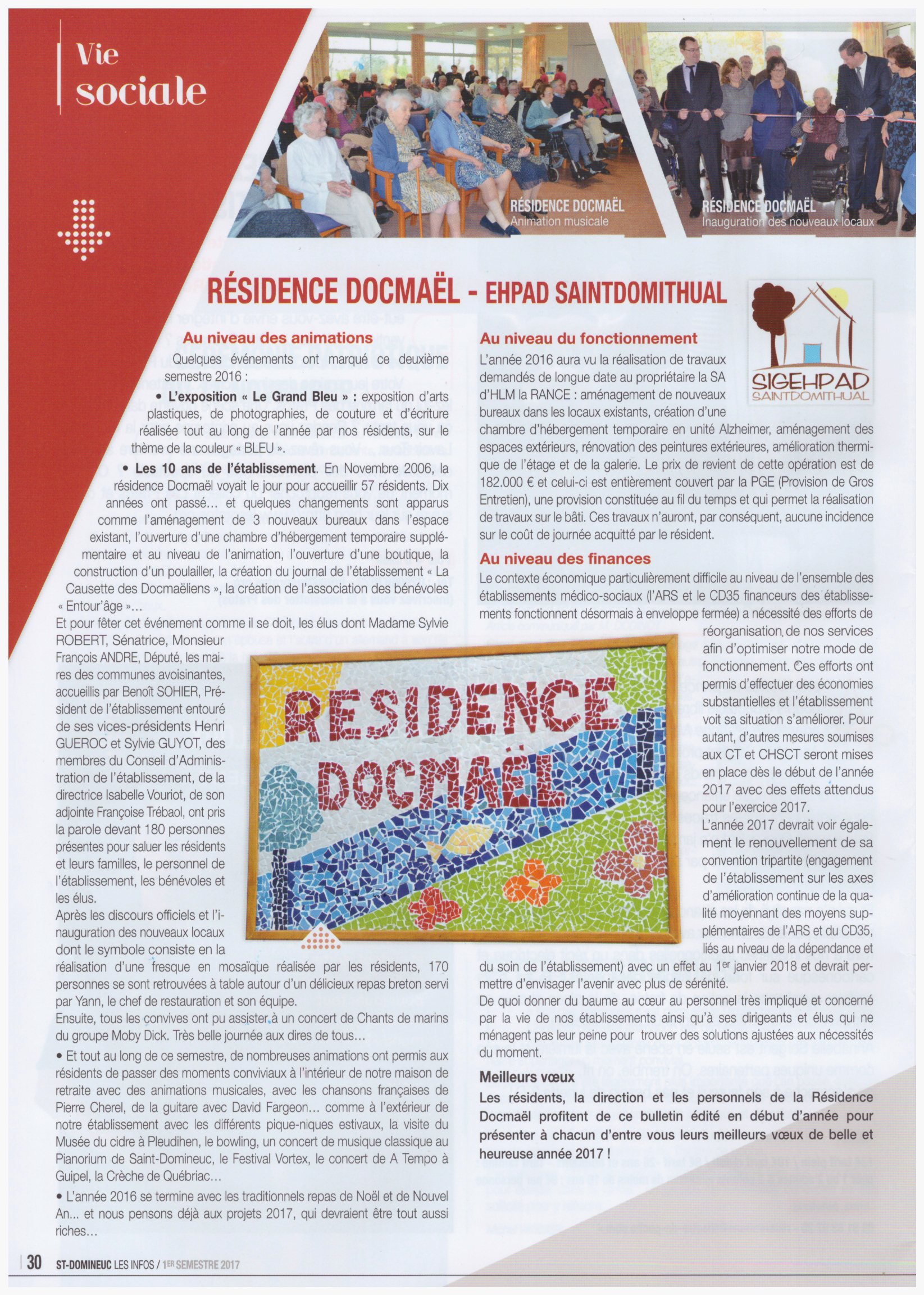 Inauguration de la Résidence DocMael à Saint-Domineuc
